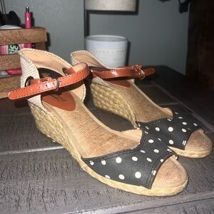 Lucky Brand Polka Dot Kyndra Espadrille Sandal - Size 7